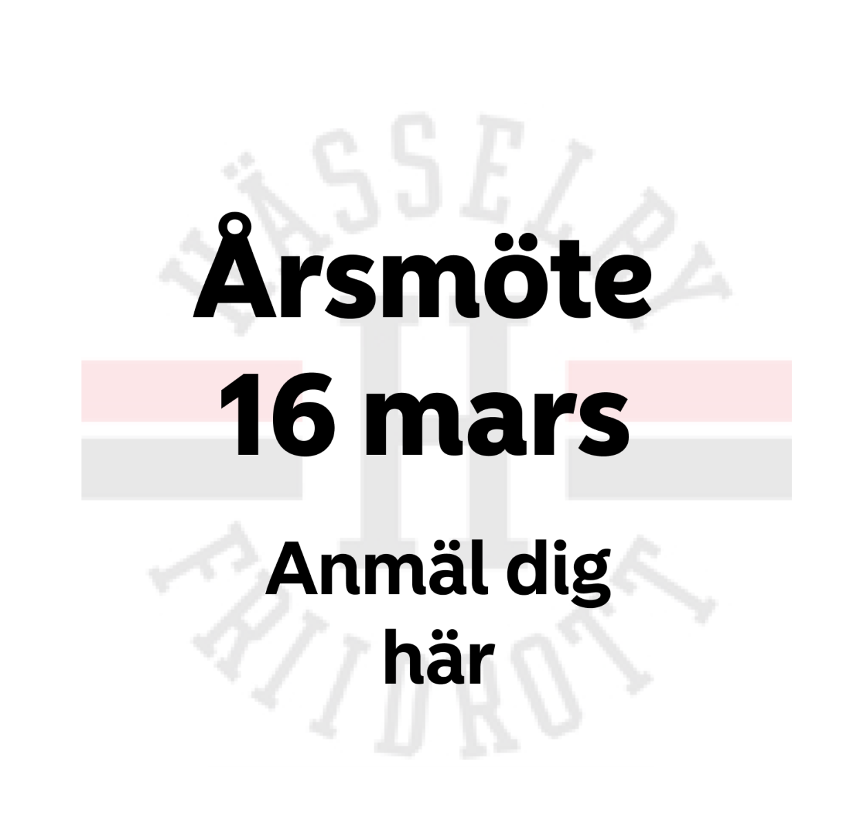 Anm�l dig till �rsm�tet 16 mars